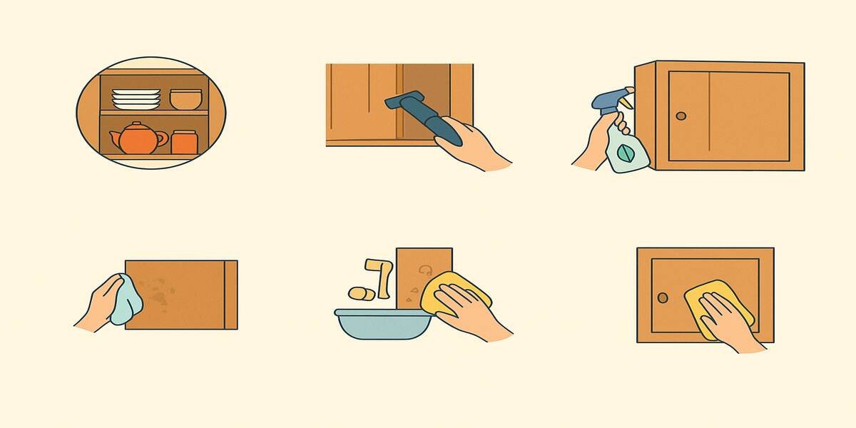 Easy Tips for Sparkling Kitchen Cabinets