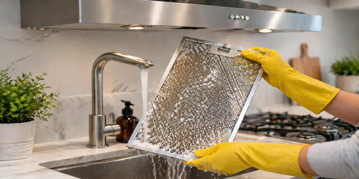 The Simplest Way to Clean Greasy Range Hood Filters